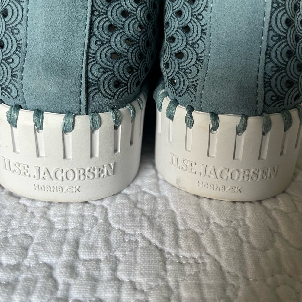 Ilse Jacobsen Teal Perforated Sneakers size 38 - Picture 6 of 7
